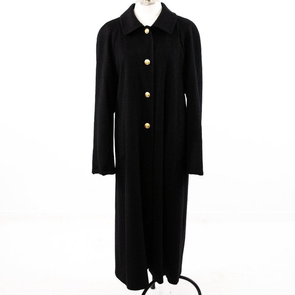 Saks Fifth Avenue Jackets & Blazers - Vintage 80s 90s 12 Cashmere Wool Long Overcoat Black